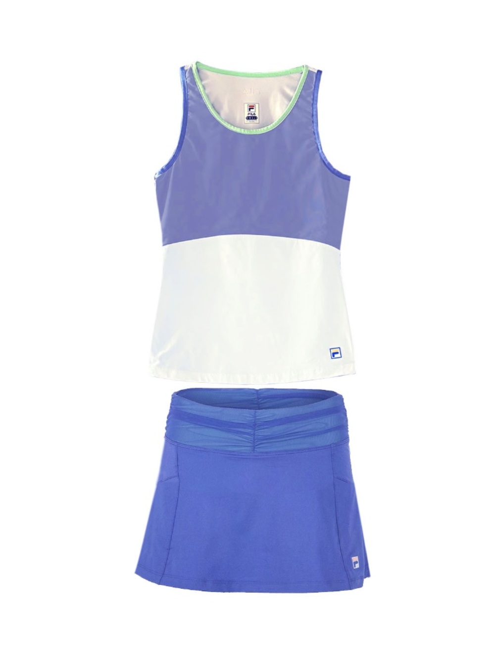 Fila Colorful Play Tennis/ Pickleball Skort & Full Cover Top Outfit Size Medium